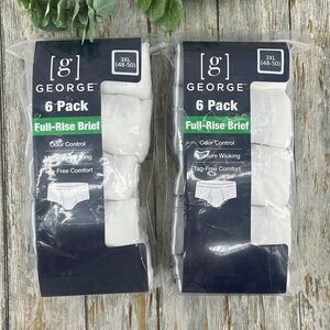 Men's Cotton Full Rise Briefs Underwear 2, 6-Packs Size 3XL